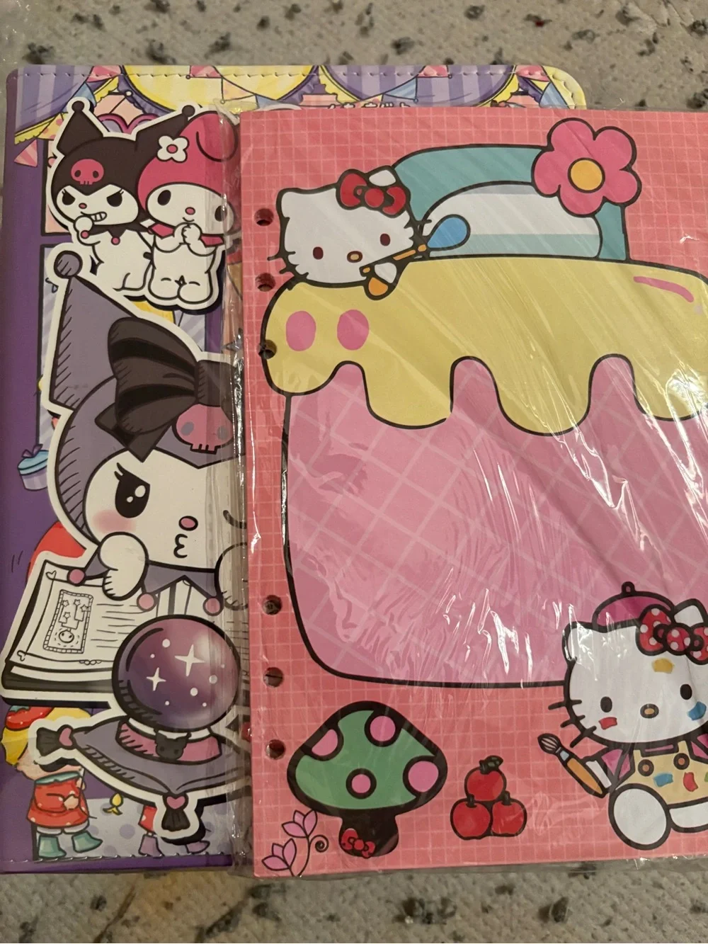 Sanrio Purple family binder and binder paper
